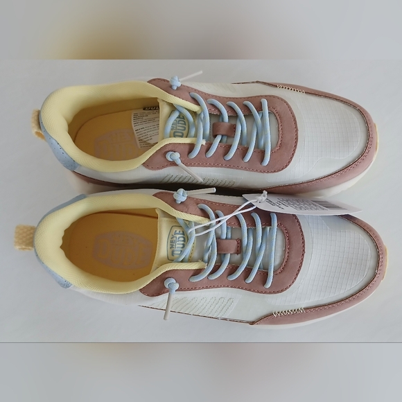 HEYDUDE Women’s Sirocco Alta W Colorblock Sneakers – Sand (Size 8) - Picture 2 of 10